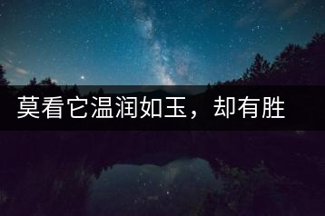 莫看它溫潤如玉，卻有勝瓊漿之味