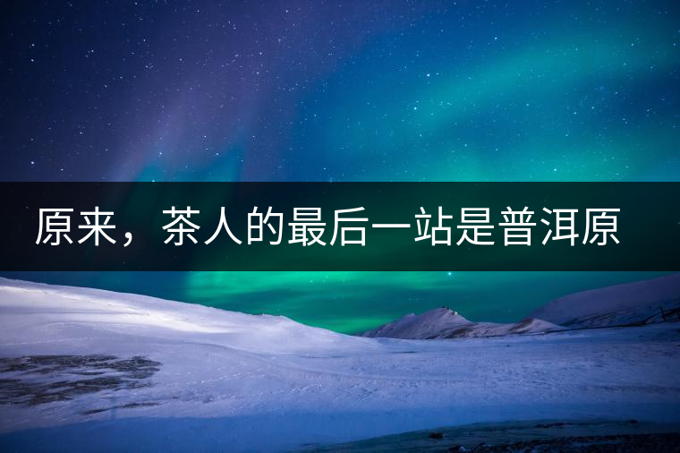 原來，茶人的最后一站是普洱原來，茶人的最后一站是普洱