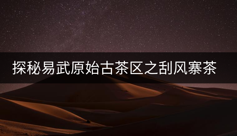 探秘易武原始古茶區(qū)之刮風寨茶王樹探秘易武原始古茶區(qū)之刮風寨茶王樹