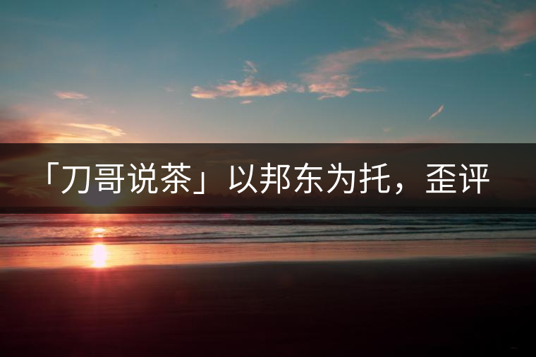 「刀哥說茶」以邦東為托，歪評小戶賽