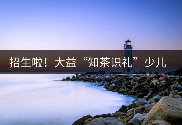 招生啦！大益“知茶識禮”少兒茶文化課程暑期班上線