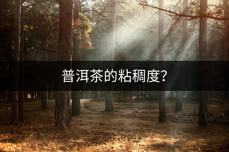 普洱茶的粘稠度？