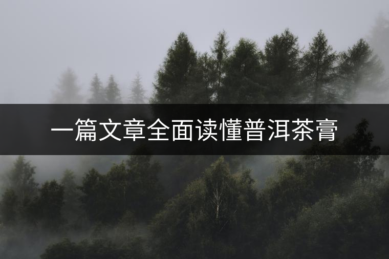 一篇文章全面讀懂普洱茶膏 一篇文章全面讀懂普洱茶膏