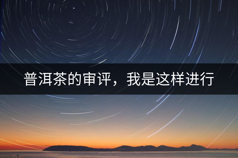 普洱茶的審評，我是這樣進行