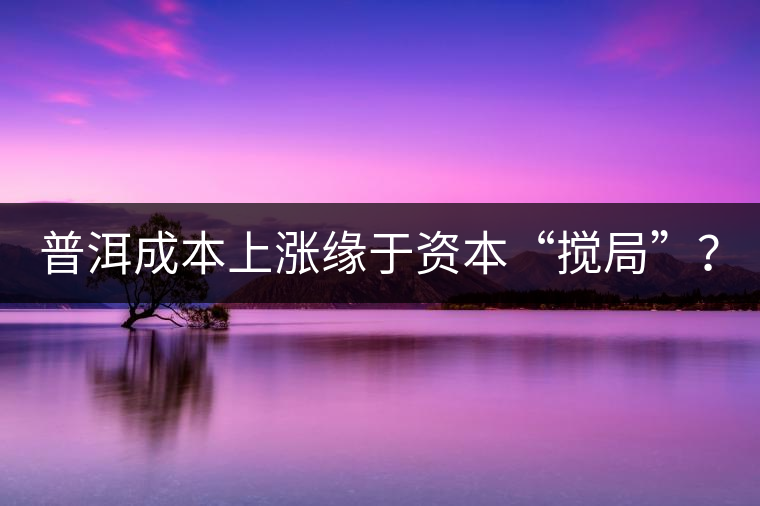 普洱成本上漲緣于資本“攪局”？