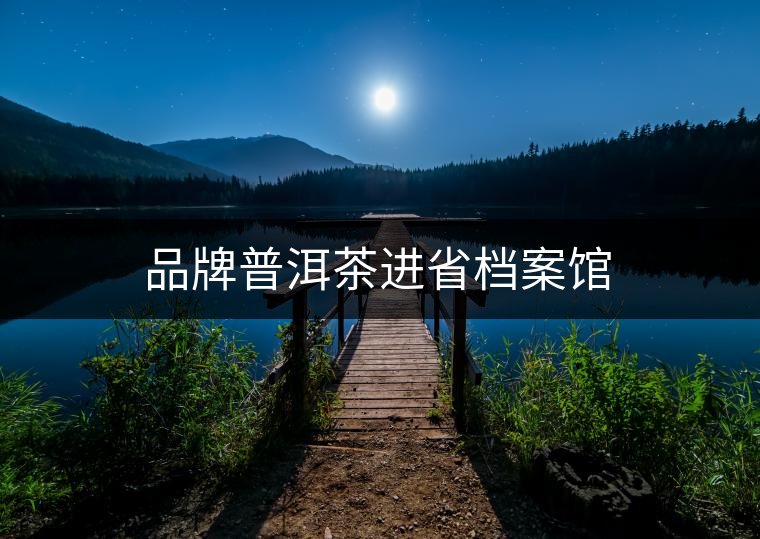 品牌普洱茶進(jìn)省檔案館 品牌普洱茶進(jìn)省檔案館