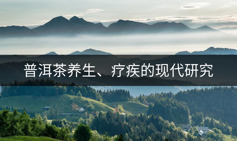 普洱茶養(yǎng)生、療疾的現(xiàn)代研究