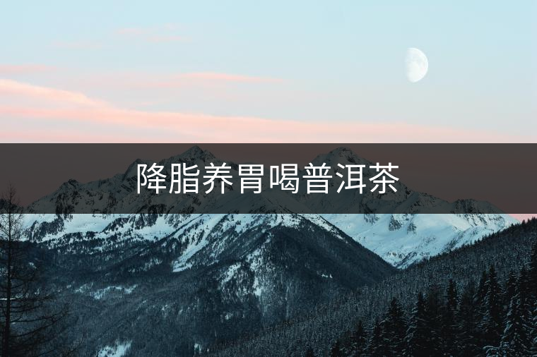 降脂養(yǎng)胃喝普洱茶 降脂養(yǎng)胃喝普洱茶