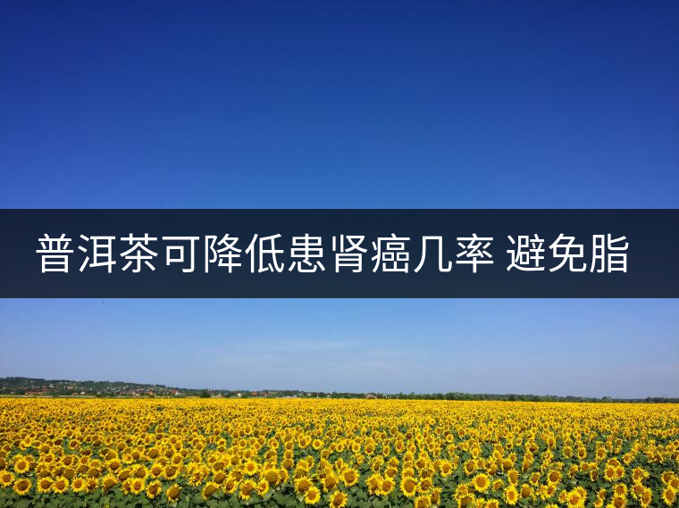 普洱茶可降低患腎癌幾率 避免脂肪堆積 普洱茶可降低患腎癌幾率 避免脂肪堆積