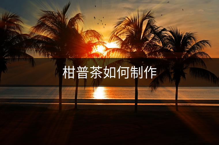 柑普茶如何制作 柑普茶如何制作