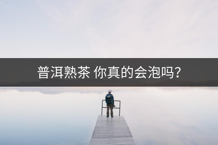 普洱熟茶 你真的會泡嗎？