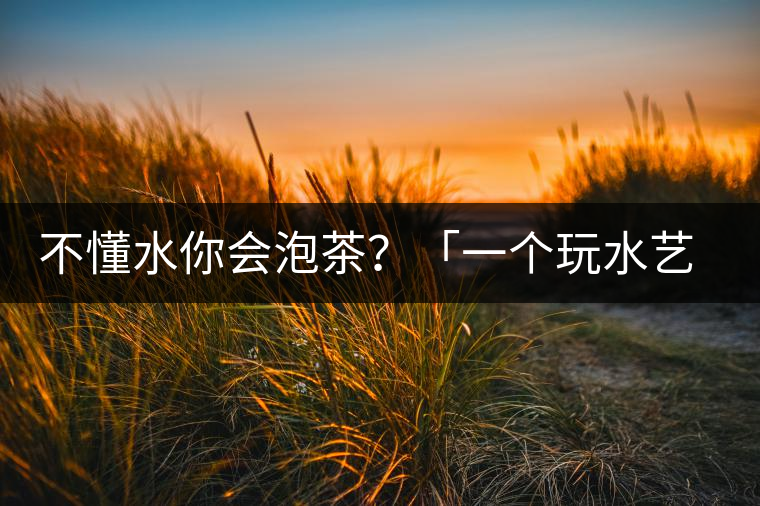 不懂水你會泡茶？「一個玩水藝術(shù)家的自我修養(yǎng)」