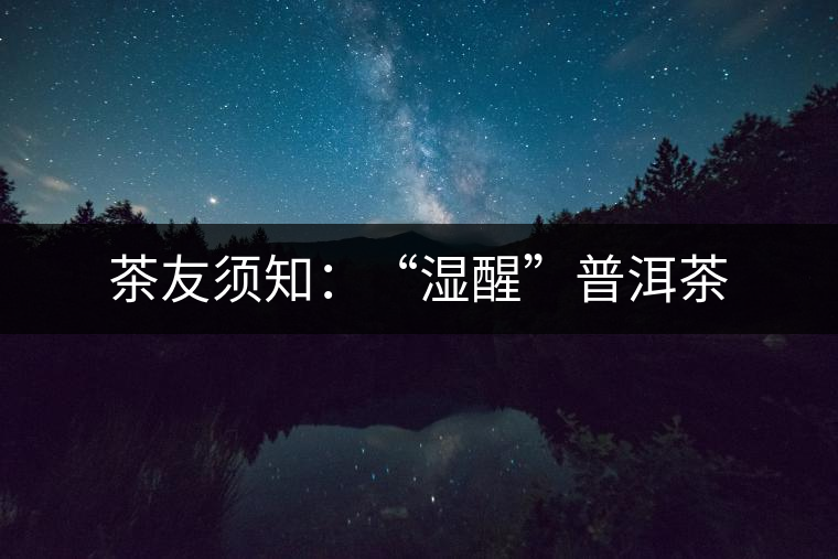 茶友須知:“濕醒”普洱茶 茶友須知:“濕醒”普洱茶