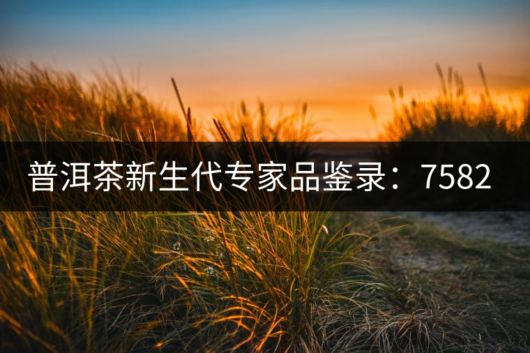 普洱茶新生代專(zhuān)家品鑒錄:7582青餅 普洱茶新生代專(zhuān)家品鑒錄:7582青餅
