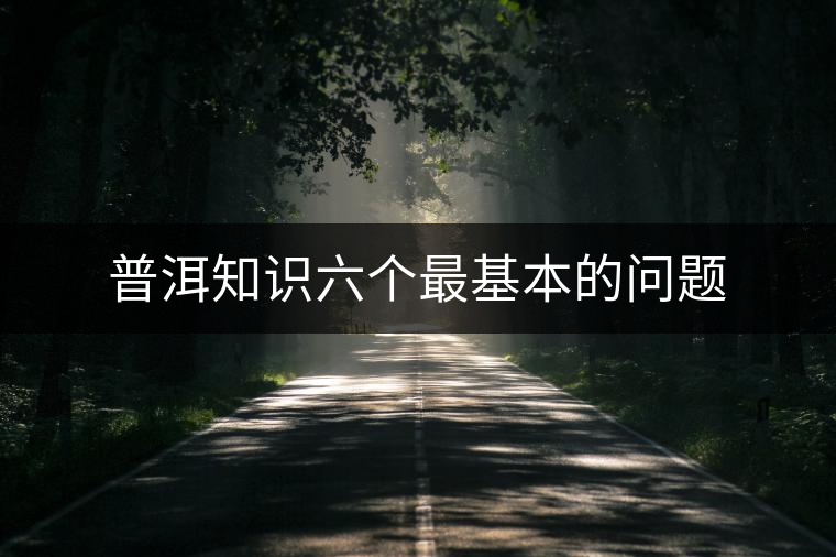 普洱知識六個最基本的問題 普洱知識六個最基本的問題