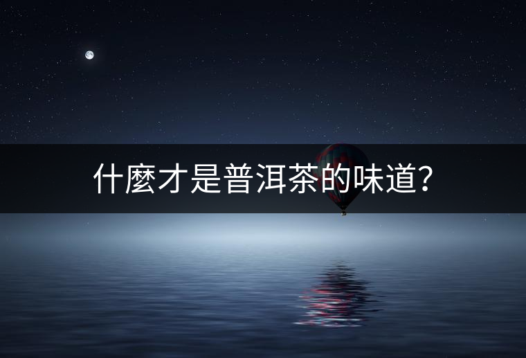 什麼才是普洱茶的味道？