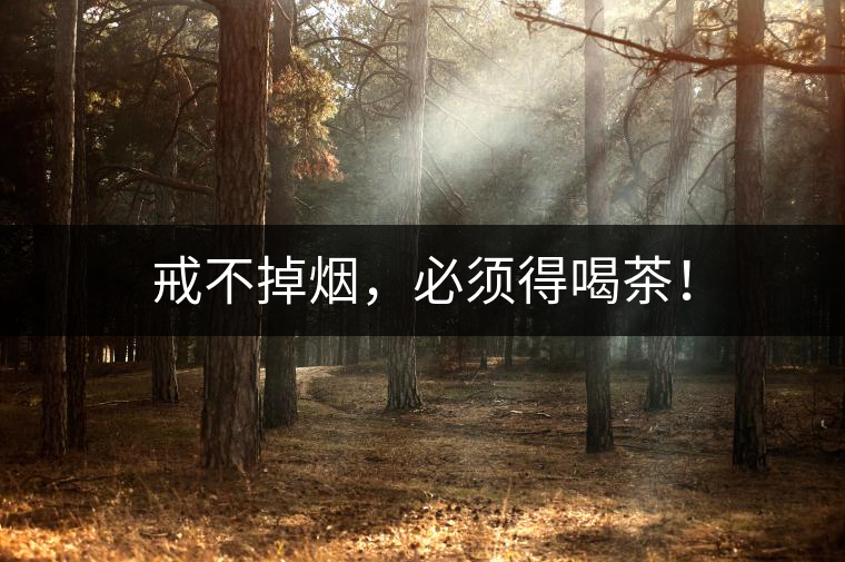 戒不掉煙，必須得喝茶！