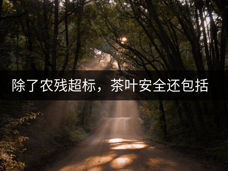 除了農殘超標，茶葉安全還包括哪些方面？