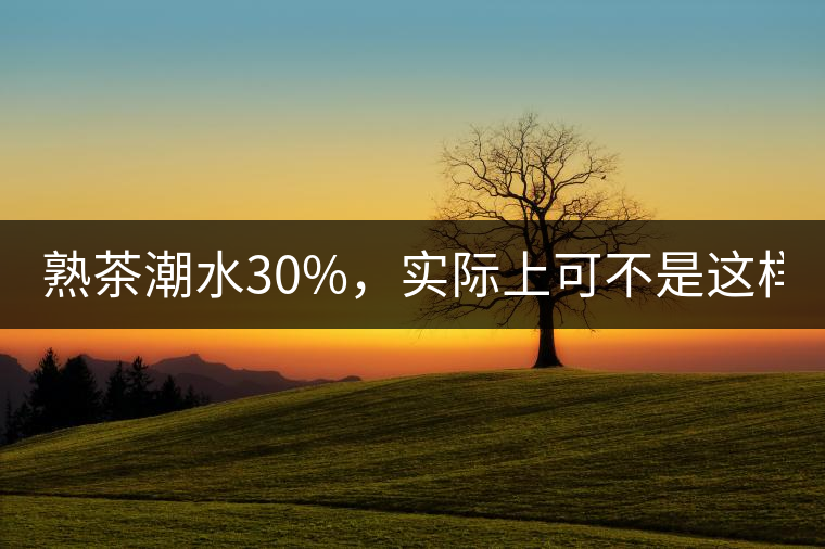 熟茶潮水30%，實(shí)際上可不是這樣！