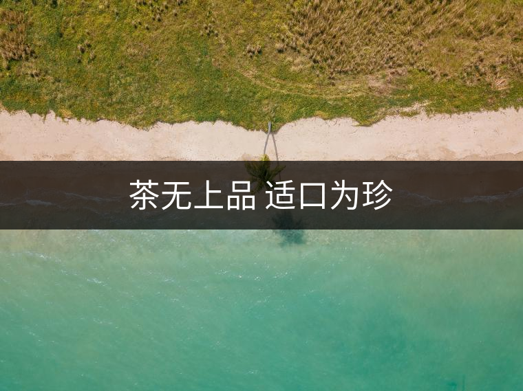 茶無上品 適口為珍 茶無上品 適口為珍