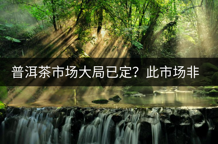 普洱茶市場(chǎng)大局已定？此市場(chǎng)非彼市場(chǎng)