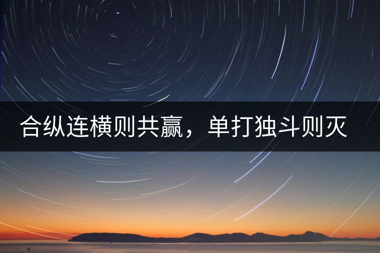 合縱連橫則共贏，單打獨斗則滅亡