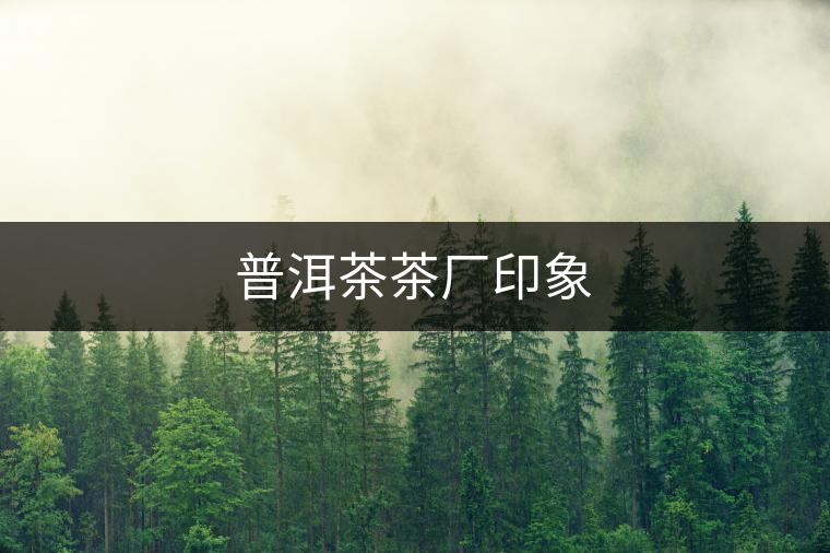 普洱茶茶廠印象 普洱茶茶廠印象