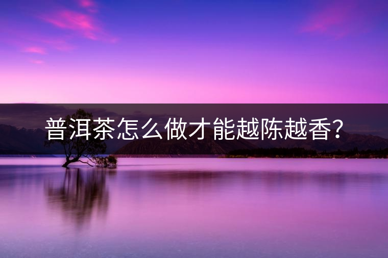 普洱茶怎么做才能越陳越香？