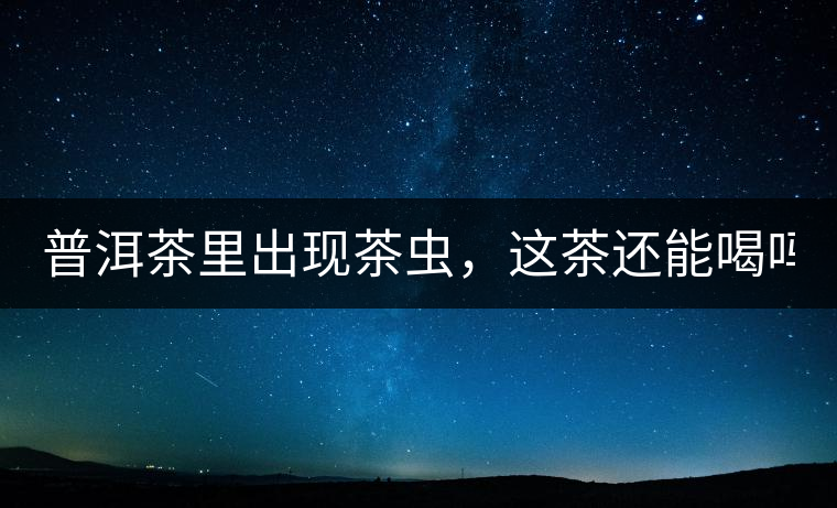 普洱茶里出現茶蟲，這茶還能喝嗎？