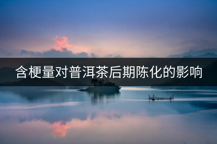 含梗量對(duì)普洱茶后期陳化的影響