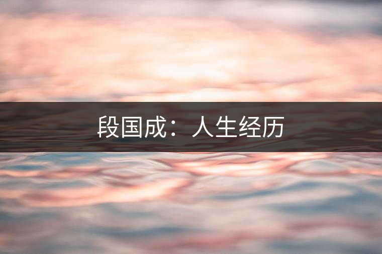 段國成:人生經(jīng)歷 段國成:人生經(jīng)歷