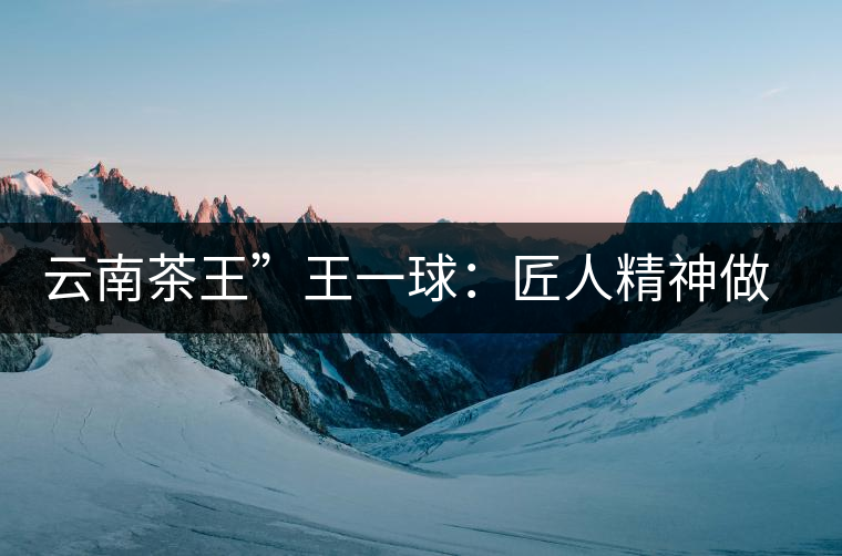 云南茶王”王一球：匠人精神做茶，郎河要做百年老店