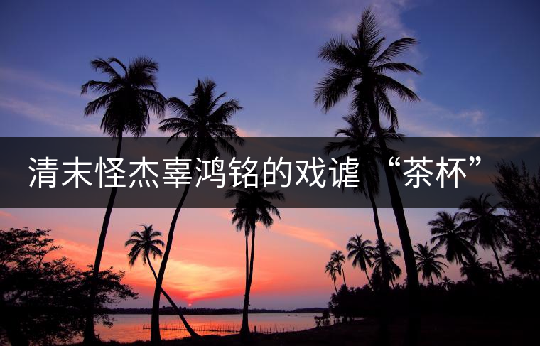 清末怪杰辜鴻銘的戲謔 “茶杯”與“茶壺”