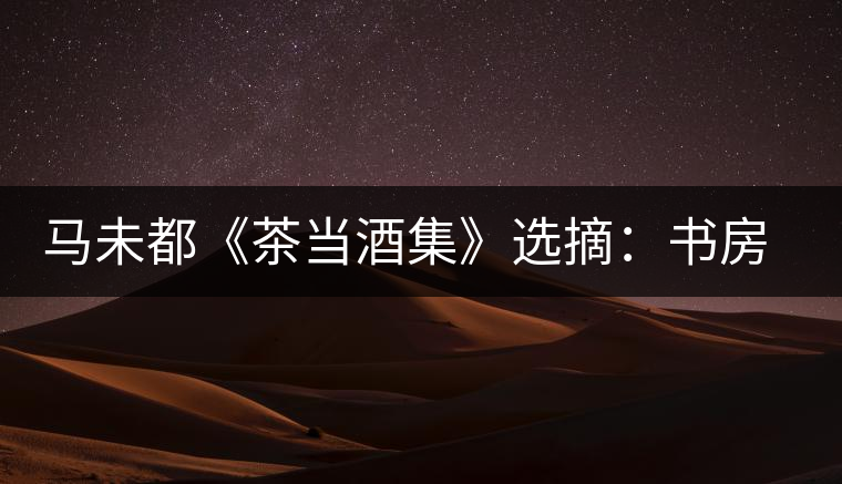 馬未都《茶當(dāng)酒集》選摘:書(shū)房之樂(lè) 馬未都《茶當(dāng)酒集》選摘:書(shū)房之樂(lè)