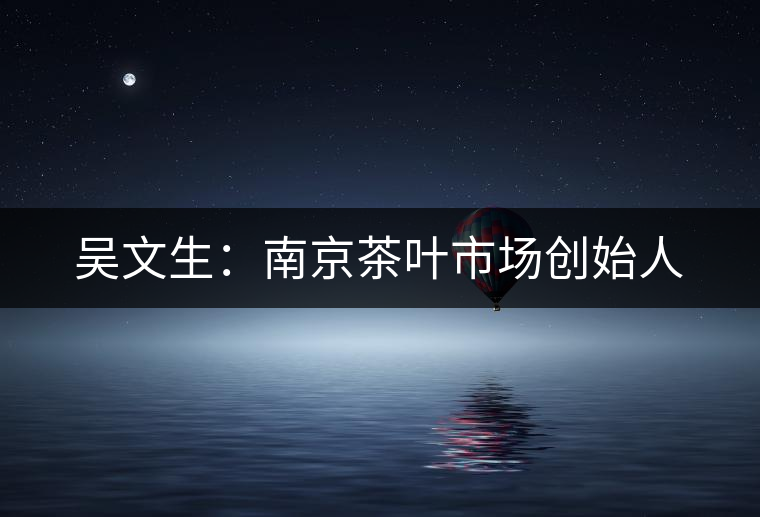 吳文生:南京茶葉市場(chǎng)創(chuàng)始人 吳文生:南京茶葉市場(chǎng)創(chuàng)始人