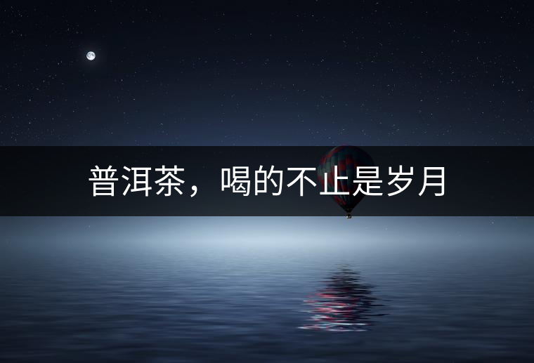 普洱茶，喝的不止是歲月