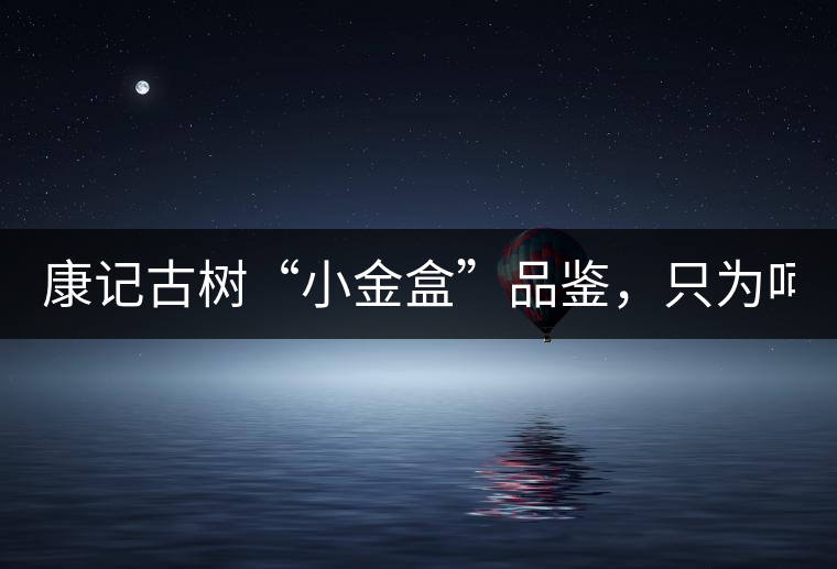 康記古樹(shù)“小金盒”品鑒，只為呵護(hù)您的味蕾！