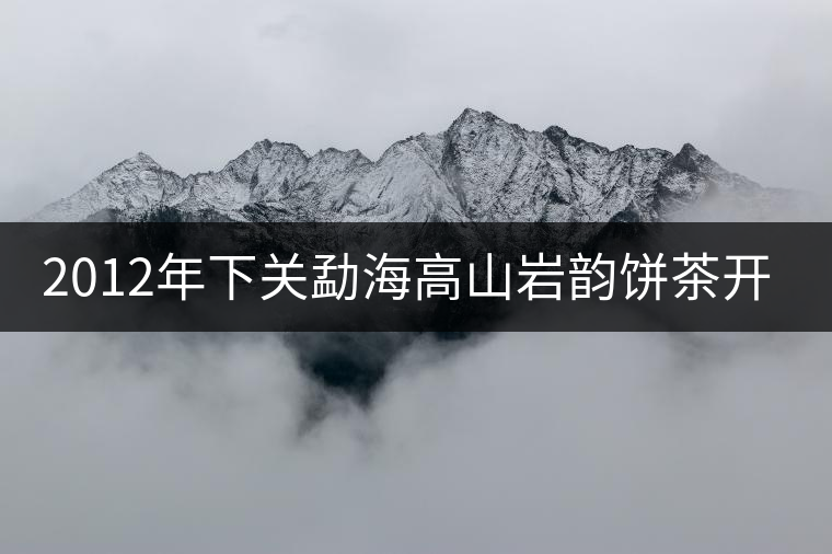2012年下關(guān)勐海高山巖韻餅茶開湯賞析 2012年下關(guān)勐海高山巖韻餅茶開湯賞析