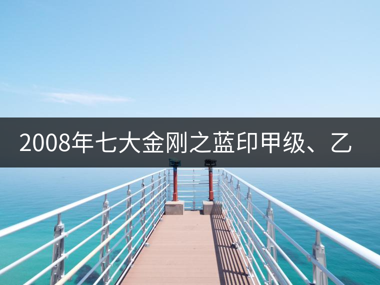 2008年七大金剛之藍印甲級、乙級開湯