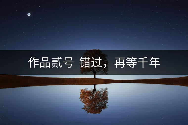 作品貳號  錯過，再等千年