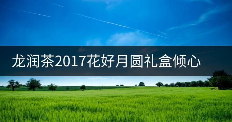 龍潤(rùn)茶2017花好月圓禮盒傾心登場(chǎng)，中秋有它才算團(tuán)圓！