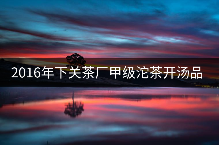 2016年下關(guān)茶廠甲級(jí)沱茶開(kāi)湯品鑒 2016年下關(guān)茶廠甲級(jí)沱茶開(kāi)湯品鑒