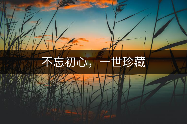 不忘初心，一世珍藏