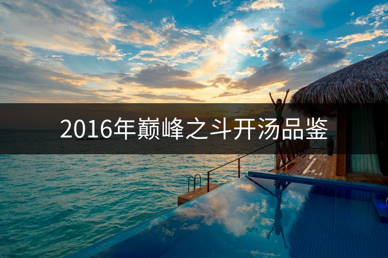 2016年巔峰之斗開(kāi)湯品鑒 2016年巔峰之斗開(kāi)湯品鑒