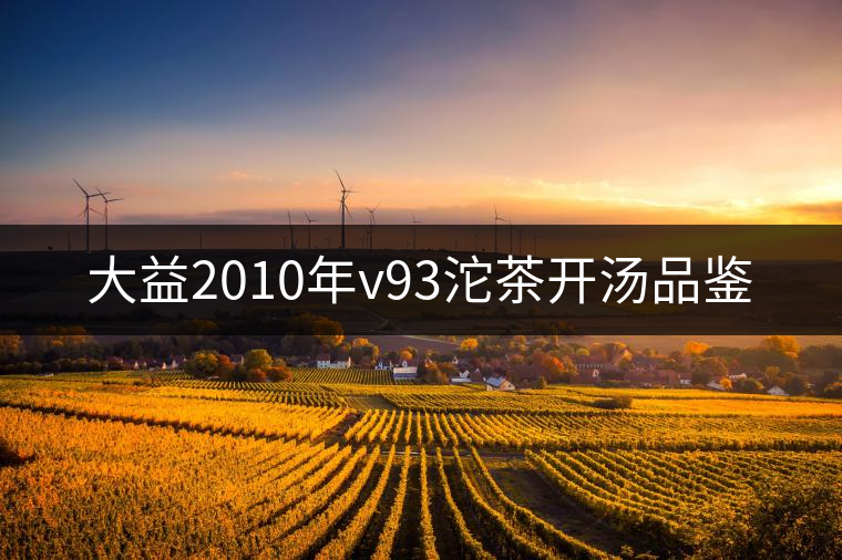 大益2010年v93沱茶開湯品鑒 大益2010年v93沱茶開湯品鑒