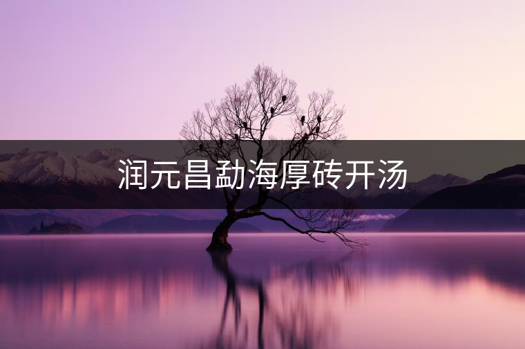 潤元昌勐海厚磚開湯 潤元昌勐海厚磚開湯