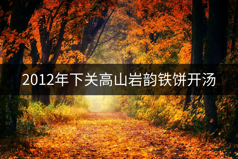2012年下關(guān)高山巖韻鐵餅開湯 2012年下關(guān)高山巖韻鐵餅開湯