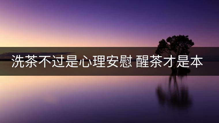 洗茶不過是心理安慰 醒茶才是本質(zhì)之道 洗茶不過是心理安慰 醒茶才是本質(zhì)之道