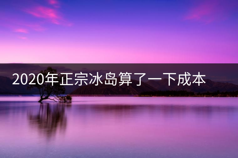2020年正宗冰島算了一下成本，一般人真消費不起