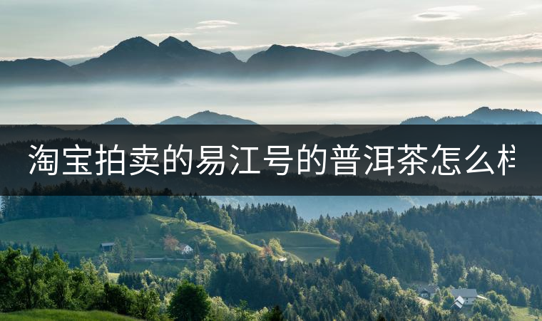 淘寶拍賣(mài)的易江號(hào)的普洱茶怎么樣？